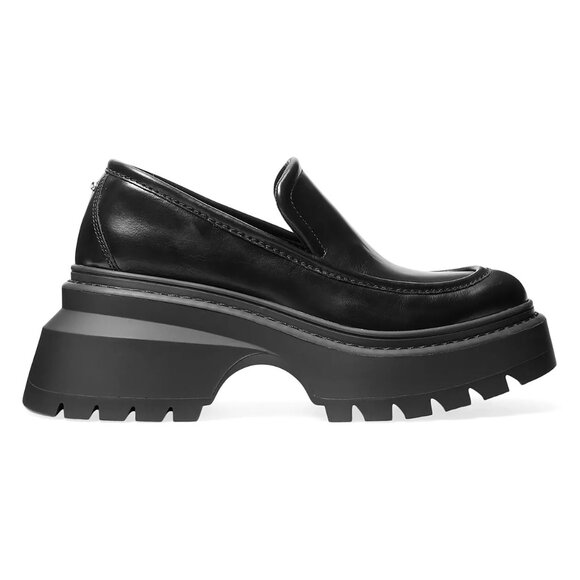 MICHAEL Michael Kors Shiloh 75MM Leather Platform Loafers Shoes - Picture 1 of 4